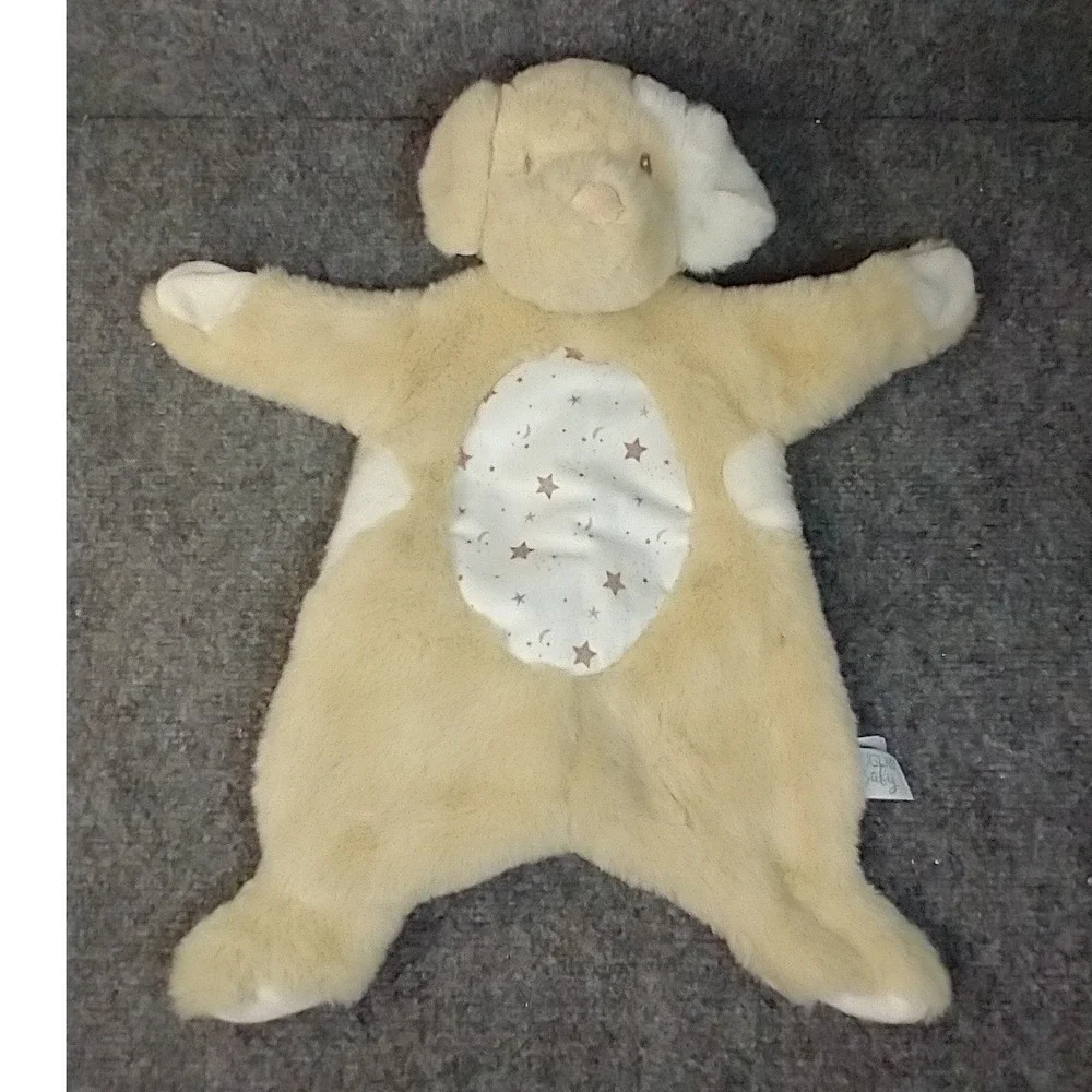 Douglas Baby Cuddle Toy Puppy Dog Kid Lovey Tan Star Moon Plush Snuggler 1452
